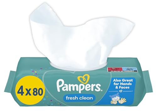 Pampers Fresh Clean Lingettes humides 4 x 80 lingettes (320 lingettes)