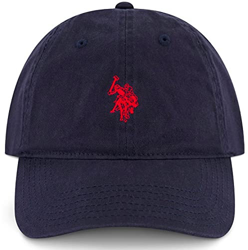 U.S. POLO ASSN. Herren baseballmütze aus Gewaschenem Twill, Baumwolle, Verstellbar, mit Pony-Logo und Gebogener Krempe Baseballkappe, Marineblau, Einheitsgröße (6er Pack)