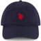 U.S. POLO ASSN. Herren Baseballmütze aus gewaschenem Twill, Baumwolle, verstellbar, mit Pony-Logo und gebogener Krempe Baseballkappe, Marineblau, Einheitsgröße (6er Pack)