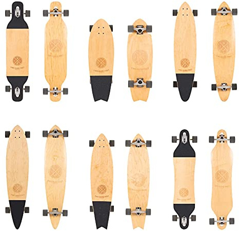 Two Bare Feet Canadian Maple Longboard Skateboards Completes (Bilbao 42 Black Wheels)