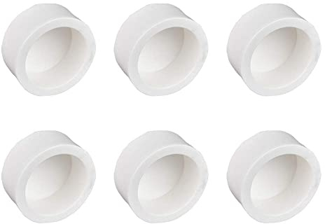 YOFASEN Couvre Tuyaux Blanc - Raccord de Capuchon de Tuyau en PVC - Embouts Externes à Emboîtement Coulissant, 32mm, 6pièces