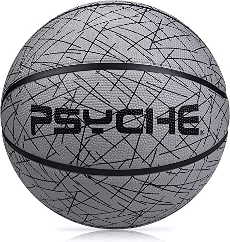 Bon amixyl Basketball Size 5 for Children and Teenagers, Outdoor Indoor Basketball for Beginners, Arena Adult Basketballs (Grey)