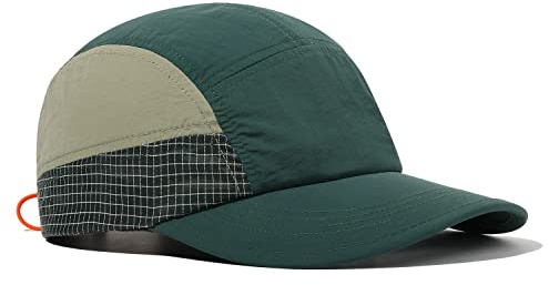 CLAPE Cooling Trucker Hat 5-Panel Baseball Cap Quick Drying Sun Hat Lightweight Outdoor Sport Cap Running Golf Hat Cap, Green