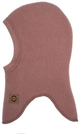 Mikk-line Schlupfmütze Kinder 62/68 Burlwood | Oeko-TEX Standard 100 Schlupfmütze Wolle | Balaclava Baby | Unisex-Design | Sturmhaube