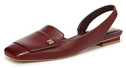 Franco Sarto Womens Teagan Slingback Ballet Flats Berry Red 8 M