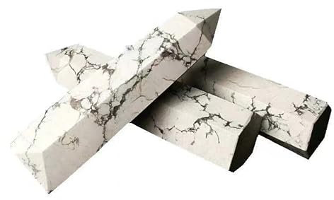 SSOPTMCB Polierte Kristallspitzen im Großhandel, weiß-türkisfarbener Edelsteinstab, 80–90 mm, 3-teiliges Geschenk Quarzkristall