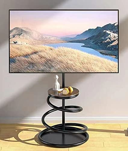 För 35~75 tums mobilt TV-ställ, Beam AV-stativ, TV Art Floor Stand, Vänster och höger vridbart stativ, Maximal bärande 40 kg