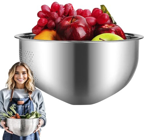 Scodella per lavare il riso, scolapasta in acciaio inox, utensili da cucina e per scolare la pasta, cucinare e risciacquare