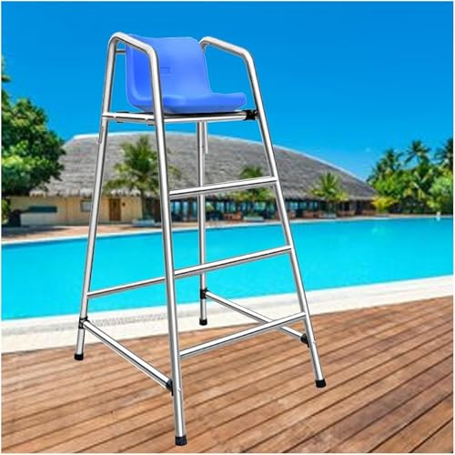 SAFWELAU Taburete Alto Escalera Silla Salvavidas para Piscina con Asiento cómodo, Lago Beach Patio Bar Escalera Taboleros, Cargas del Asiento 300kg / 660lbs(78x92x150cm/30.7x36.2x59inch)