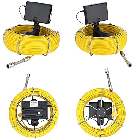 VGVSBG Endoscopio Industriale 20/50M 4,3 Pollici 17mm Videocamera Portatile per ispezione fognature industriali IP68 Kit Telecamera per ispezione fognature Impermeabile per Tubi di scaric