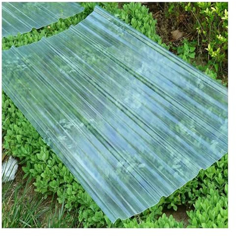 Lamiera in poliestere rinforzata con fibra di vetro, lastra ondulata in FRP for tetti, tegole termoisolanti, for illuminazione naturale e uso esterno(150cm-5 pieces,0.2cm)