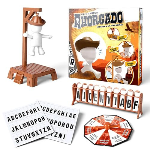 Jeu de devinettes Mystère du Pendu Magnétique, Amusant Jeu de Société Pendu Magnétique Cowboy, Jeux de Voyage Lumineux, Jouet Éducatif Interactif de Mots pour Enfants, Adultes, Famille et Amis