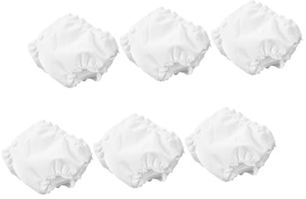 SOPOTUTU Lot de 6 Culottes Blanches pour Poupée 25 Cm, sous-vêtements Lavables en Tissu Souple, Vêtements D’intérieur pour Jouets, Accessoires pour Jeux D’Imitation Garçon et Filles