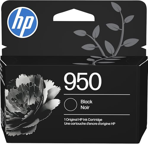 HP 950 Black Ink Cartridge | Works with OfficeJet 8600, OfficeJet Pro 251dw, 276dw, 8100, 8610, 8620, 8630 Series | Eligible for Instant Ink | CN049AN