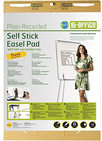 Bi-Office Earth - Packung mit 2 Recycelten Flipchartblöcke mit selbstklebendem Papier