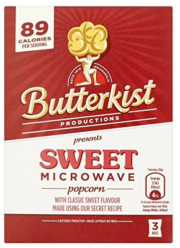 Butterkist Microwave Popcorn - Sweet (3 per Pack - 270g) - Pack of 2
