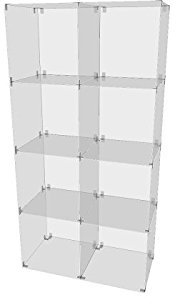 Steckvitrine 30 x 30 cm Glassteckvitrine Glasregal Glasteckregal Vitrine Vitrinen