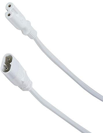 odedo 2 Meter Netzkabel Stromkabel Verlängerung Euro Kaltgeräte Buchse IEC C8 / C7 Netzkabelverlängerung Euroverlängerung weiß Power Extension Cord