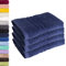 Lavea 4er Set Handtuch 50x100 cm – Saugstarke und Weiche Handtücher aus 100% Baumwolle, Frottierserie Elena – Waschbar und Strapazierfähig - Navy