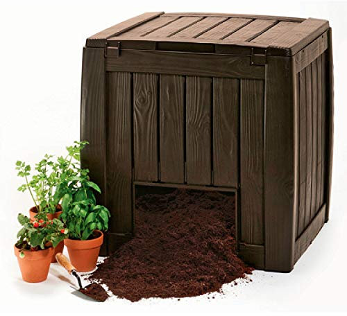 Keter Deco Composteur 340L avec Base Composter Marron