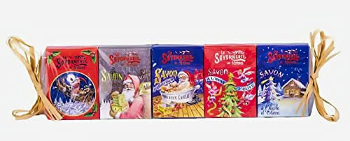 BARBACADO Papillote de 5 Savons de NOEL pain d'épice orange cannelle, cadeau NOEL, savons NOEL, cadeau fin d'année, cadeau parfum