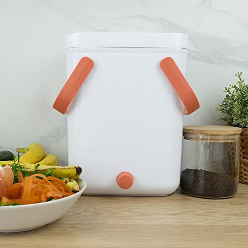 CÉCOA Bokashi Küchenkomposter 10 l • Komposteimer ohne Geruch • Einfacher Kompost im Innen- & Außenbereich • Natürlicher Hausdünger • Wasserhahn & Aktivator inklusive • Ideal für Garten, Balkon