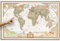 ORBIT Globes & Maps - Weltkarte mit Kartenbild von National Geographic - Pinnwand mit Holzrahmen, Aktuell 2025, 90x60 cm, deutsch, Maßstab 1:46 Mio mit Fähnchen und Pins sowie Befestigungsmaterial