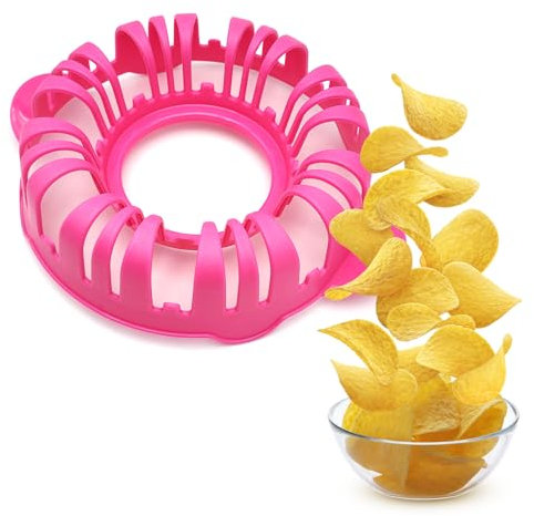 Cuoci Patate al Microonde, Contenitore per Cuocere le Chips Senza Olio, Sano Facile Light no Grassi, Adatto anche a Frutta e Verdure (FUCSIA)