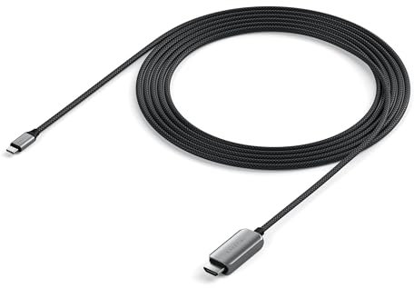 SATECHI USB-C auf HDMI 2.1 Kabel 8K, mit 8K@60Hz & 4K@120Hz, Typ-C auf HDMI Kabel 200 cm, kompatibel mit Thunderbolt 3/4 für MacBook Pro, MacBook Air, iPad Pro, iPhone 15 & mehr (2 m)