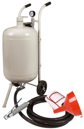 BPAC Sableuse Portative 75 L - Aerogommeuse Mobile à Pression - Sableuse Pneumatique pour Nettoyer ou Décaper des Surfaces