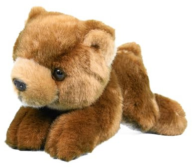 Teddys Rothenburg Kuscheltier Braunbär braun liegend 20 cm Plüschbär Plüschtier