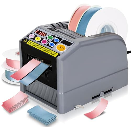 Dispensador automático de cinta, máquina de corte de cinta mejorada con manual y automático, máquina de corte de cinta eléctrica, dispensador de cinta de embalaje, corte de 6 a 60 mm de ancho, 999 mm