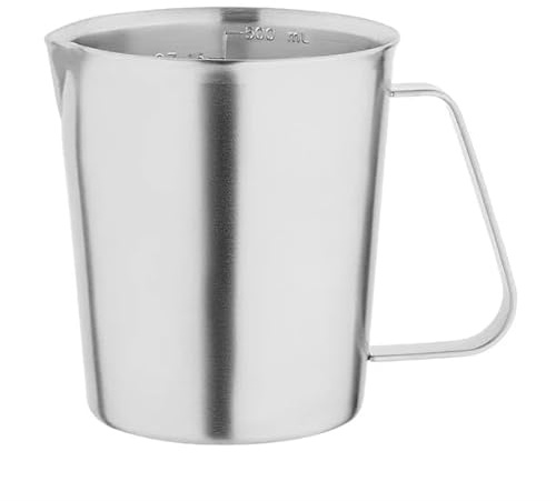 Vogue Stainless Steel Measuring Jug 500ml - Measuring Pitcher for Cooking, Baking, Dishwasher Safe CX057
