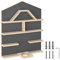 tectake® Holz Regal mit Magnetstreifen für Wand Montage, Wandregal für's Kinderzimmer, Aufbewahrung Musikbox, für Tonies Tonie Hörfiguren und Toniebox - anthrazit