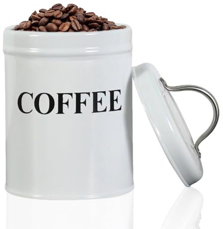 GZWY Lata de café hermética de acero inoxidable con tapa, 750 ml, recipiente para granos de café, almacenamiento de cápsulas de café, caja de almacenamiento para café molido y granos de café (A)