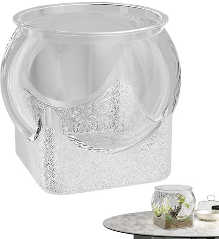 Clear Aquarium Betta Fish Tank, Round Fish Tank Aquarium, Unbreakable Globe Transparent Turtle Tanks, Fish Bowl Desktop Aquariums for Gold fish Betta Turtle