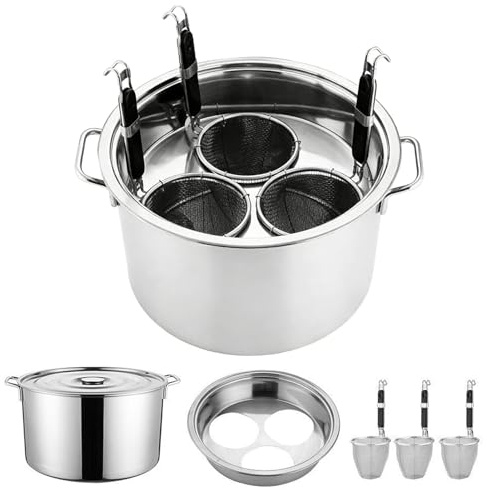 Pasta Pot with Strainer Basket | Stainless Steel Noodle Boiling Supplies,Household Pasta Boiler - for Home Professionals Meal Prep Party Family Gathering Vegetables Soup Holiday Camping
