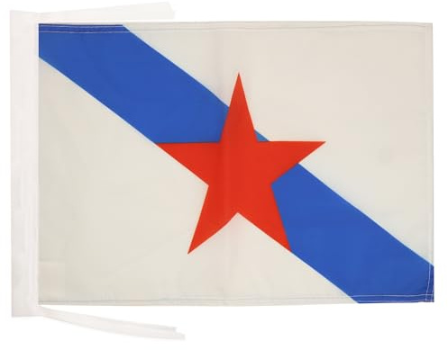 AZ FLAG Bandera de Galicia ESTRELEIRA 45x30cm - BANDERINA INDEPENDENTISTA GALLEGA - NACIONALISMO Gallego 30 x 45 cm cordeles