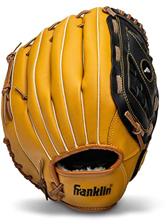 Franklin Sports Guante de béisbol y sóftbol – Field Master – Manopla de béisbol y sóftbol Bronceado, 14 Pulgadas – Red de Canasta