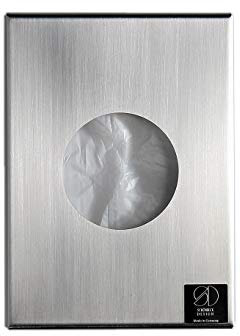 Hygienebeutelspender Edelstahl - hochwertige Ausführung - gebürstet, poliert oder goldoptik erhältlich - Made in Germany (matt gebürstet)