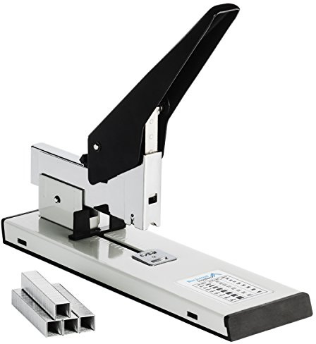 Blue Summit Supplies Heavy Duty Stapler, 200 Sheet Capacity, 2000 Staples Included, Tan