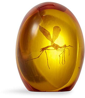 Jurassic Park Mosquito In Amber Resin Prop Replica | Official Jurassic Park Collectible Paper Weight | Measures 3 Inches Tall