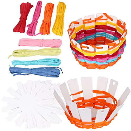 O-Kinee Osterkörbchen, 8 Stück Bastelsets Korbflechten, Osterkörbe zum Befüllen, DIY Korbflechten, Kreativsets zum Basteln, Ostern Korbflechten Bastelsets, Ideale Geschenk für Ostern Dekoration