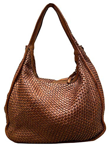 BZNA Bag Sanna cognac Italy Designer Damen Handtasche Schultertasche Tasche Leder Shopper Neu