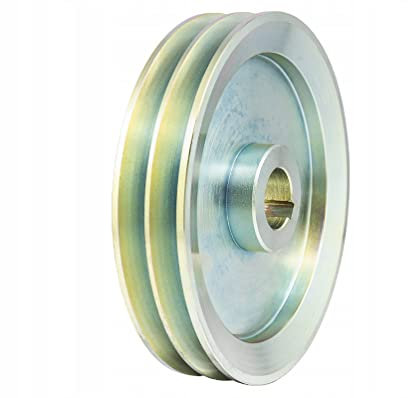 Keilriemenscheibe HA SPA 2x13mm 150mm Doppelrad Riemenscheibe E-Motor Riemenrad Elektromotorantrieb Keilriemen Riemenantrieb (Bohrung: 28mm, Nut 8mm)