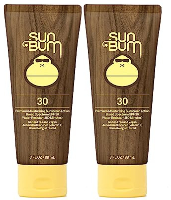 Sun Bum Original SPF 30 Sunscreen Lotion | Vegan and Hawaii 104 Act Compliant (Octinoxate & Oxybenzone Free) Broad Spectrum Moisturizing UVA/UVB Sunscreen with Vitamin E | 3 oz (Pack of 2)
