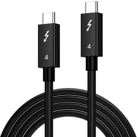 IVSHOWCO Câble USB-C [3,3 pieds] Câble Thunderbolt 4, 40 Gbit/s, charge rapide 240 W, affichage vidéo 8K, câble USB C Thunderbolt, compatible avec USB4, pour MacBook, iPhone 16