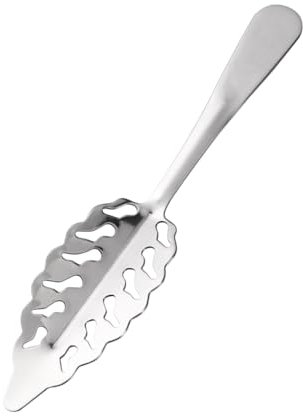 KICHOUSE Cucchiaio Di Assenzio Ghiaccio Drenare Filtro Cucchiaio Da Portata Mestolo Per Assenzio Zucchero Reticolo Maniglia Cucinando Ghiacciato Colino Cubo Argento