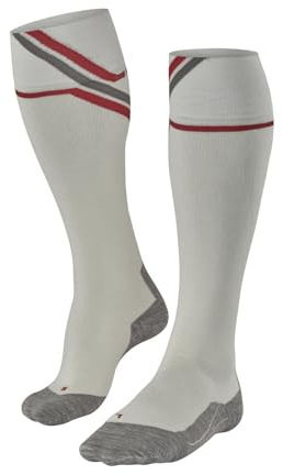 FALKE SK4 Advanced W Kh lana hilo funcional finos cálidos 1 par, Calcetines de esquí Mujer, Blanco Off-White 2040 Iconic, 37-38