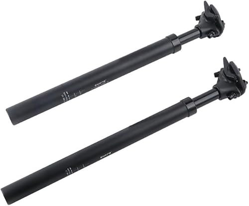 Sadelstolpe för cykelcykel i aluminiumlegering, Fjädrande sadelstolpe 2-pack svart 6061 aluminium 400 mm 27,2-33,9 mm(30.9 * 400mm)
